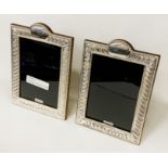 PAIR OF HM SILVER PHOTO FRAMES - INNER FRAME 13.5 X 9.5 CMS APPROX