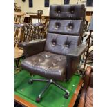 LEATHER LIBRARY CHAIR