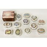 COLLECTION OF FRANKLIN MINT CERAMIC MUSICAL BOXES WITH ANOTHER MUSICAL BOX