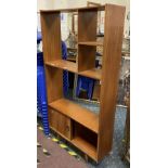 RETRO TEAK BOOKCASE CABINET