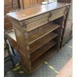 OAK CARVED BOOKCASE