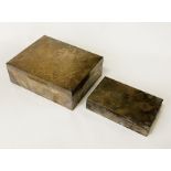 TWO SILVER CIGARETTE BOXES