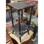 CARVED 2 TIER OCCASIONAL TABLE