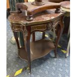 MARBLE TOP BRONZE MOUNTED FRENCH TABLE