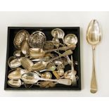 COLLECTION OF HM SILVER SPOONS & OTHER SPOONS - 21 OZS APPROX