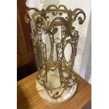 ONYX & BRASS UMBRELLA STAND