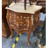 MARBLE TOP INLAID COMMODE