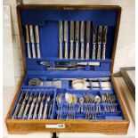 MAPPIN & WEBB CANTEEN OF CUTLERY WITH CONTENTS ALMOST COMPLETE