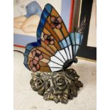 TIFFANY STYLE BUTTERFLY LAMP - 26 CMS (H) APPROX