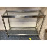 2 TEIR GLASS & METAL CABINET