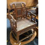 19TH CENTURY CHINESE CHAIR WITH DRAWER