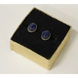 STERLING SILVER LAPIZ LAZULI STUDS