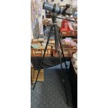 SKY WATCHER TELESCOPE WITH TRIPOD - MANFROTTO WITH 3 ADDITIONAL LENSES 175CMS (H) APPROX