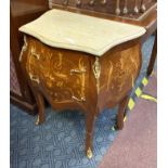 MARBLE TOP INLAID COMMODE