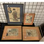 COLLECTION OF FOUR JAPANESE PRINTS