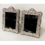 PAIR OF HM SILVER EMBOSSED PHOTO FRAMES - APPROX 8''X6''