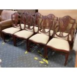 SET OF 8 WHEATSHEAF CHAIRS BY STAG - VERY GOOD CONDITION