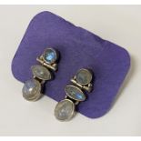 MOONSTONE STERLING SILVER STUDS