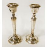 PR OF HM SILVER CANDLE STICKS 20.5 CMS (H) APPROX