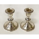 PAIR OF SILVER CANDLESTICKS 11CMS (H) APPROX