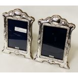 PAIR HM SILVER GOTHIC STYLE PHOTO FRAMES