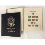 2 US STAMP DAVO ALBUMS WITH US STAMP COLLECTION