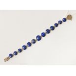 STERLING SILVER LAPIS BRACELET