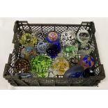 19 GLASS PAPERWEIGHTS