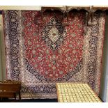 EXTREMELY FINE CENTRAL PERSIAN KASHAN CARPET 345CMS X 255CMS