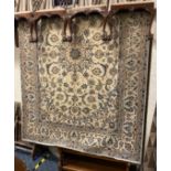 EXTREMELY FINE CENTRAL PERSIAN PART SILK NAIN CARPET 300CMS X 205CMS