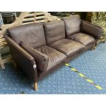 TAN LEATHER SOFA BY MOGENS