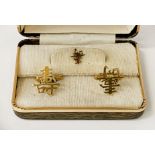 14CT GOLD CUFFLINK SET - APPROX 7 GRAMS