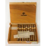 BOX OF COHIBA CIGARS - OPENED 21 IN TOTAL