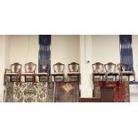 SET OF 8 WHEATSHEAF CHAIRS BY STAG - VERY GOOD CONDITION