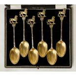 LEVI & SALAMAN SET OF SIX SILVER TEASPOONS 2OZS APPROX