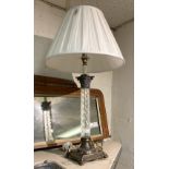 CORINTHIAN COLUMN LAMP & SHADE - 53 CMS (H) EXCLUDING SHADE