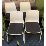 6 X NAUGHTONE STACKING CHAIRS