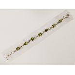 STERLING SILVER PERIDOT BRACELET