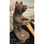 CARVED BEAR UMBRELLA STAND SIGNED THORNTON (TREATED FOR WOOD WORM) 85CMS (H) APPROX