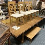 WILLIS & GAMBIER DINING TABLE & 8 CHAIRS