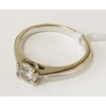 APPROX 0.20 SOLITAIRE DIAMOND RING IN 9CT WHITE GOLD WITH FADED RECEIPT