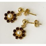 14CT SILVER GILT SWAROVSKI STUD EARRINGS