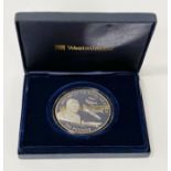 5 OZ R.J MITCHELL SILVER COIN IN BOX WITH CERTIFICATE