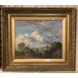 OIL ON CANVAS LANDSCAPE SCENE - SIGNED BY A RUSSELL 45CMS (H) X 55CMS (W) APPROX