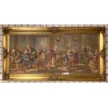 GILT FRAMED TAPESTRY WALL HANGING 44.5CMS (H) X 100CMS (W) INNER FRAME