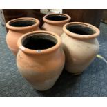 4 MEDIUM TERRACOTTA POTS