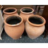 4 MEDIUM TERRACOTTA POTS