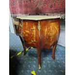 MARBLE TOP INLAID COMMODE