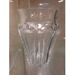SIGNED BACCARAT GLASS VASE - 17 CMS (H) APPROX