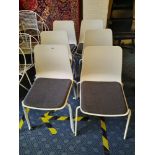 6 X NAUGHTONE STACKING CHAIRS